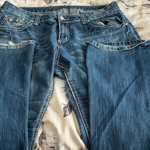 Source Unknown Women's Straight Leg Blue Jeans